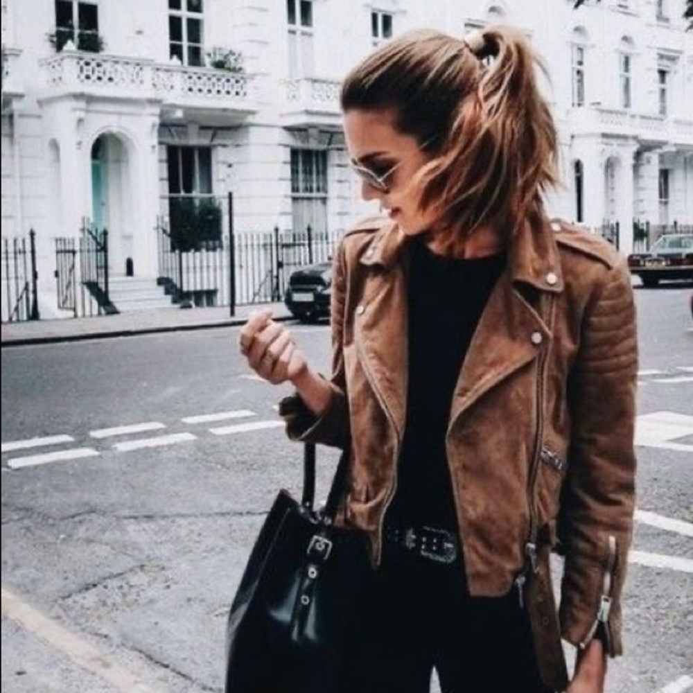 Leather moto jacket